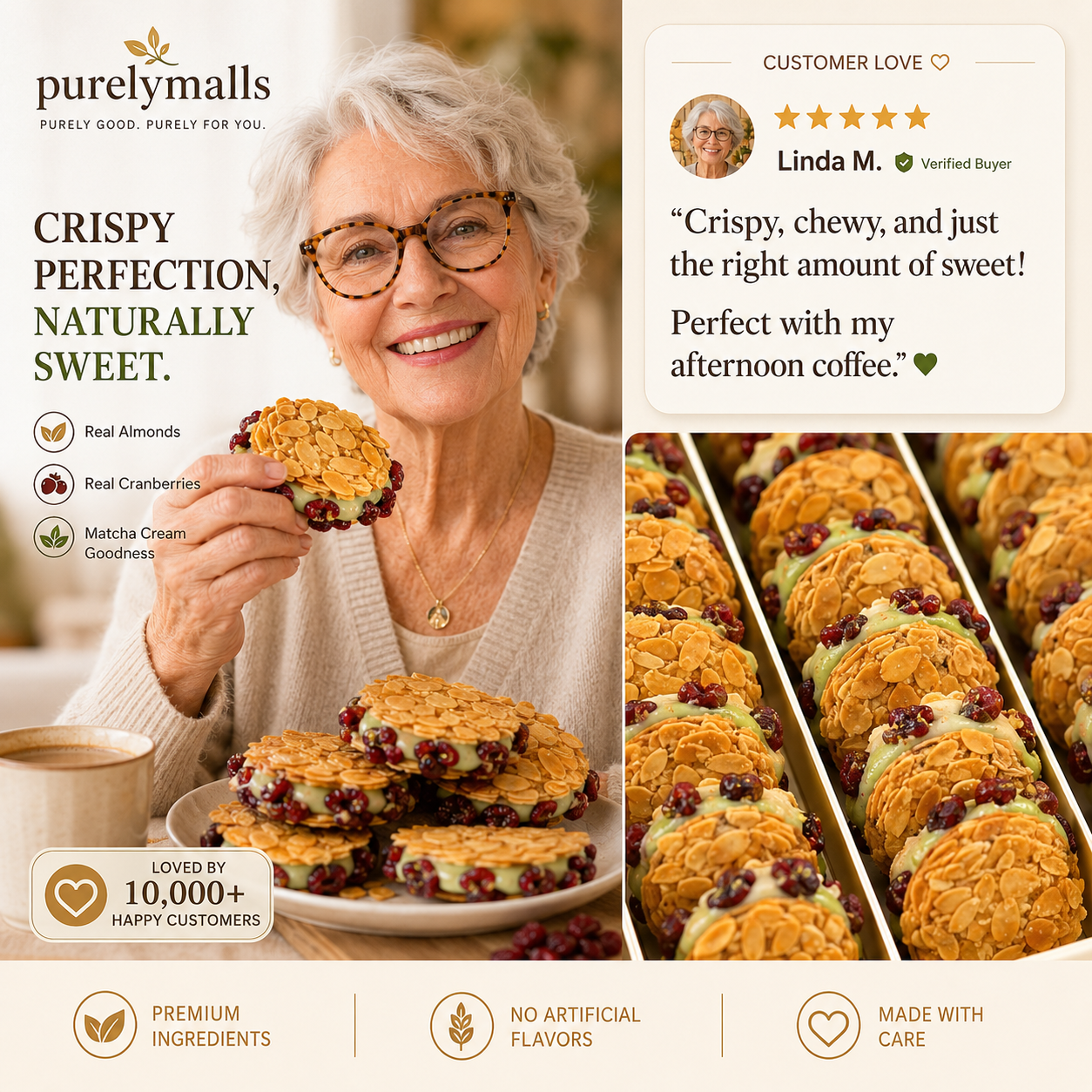 ๐ต Matcha Cranberry Crispy Sandwich Cookies ๐-Yana