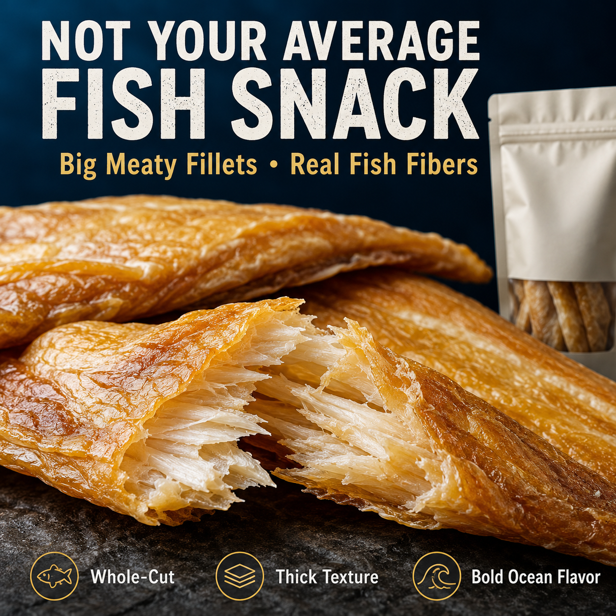 🌊 Pristine Alaska Waters to Your Doorstep: Pure Wild Cod Jerky 🐟-TY