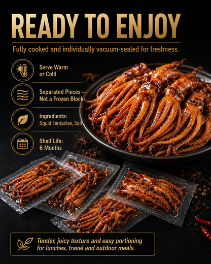 🦑BBQ Roasted Whole Squid Snack – Ready to Eat, Individually Wrapped-Yana