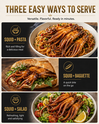 🦑BBQ Roasted Whole Squid Snack – Ready to Eat, Individually Wrapped-Yana