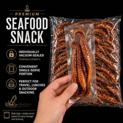 🦑BBQ Roasted Whole Squid Snack – Ready to Eat, Individually Wrapped-Yana