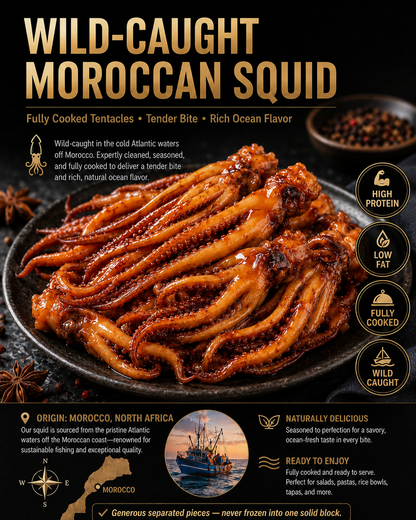 🦑BBQ Roasted Whole Squid Snack – Ready to Eat, Individually Wrapped-Yana