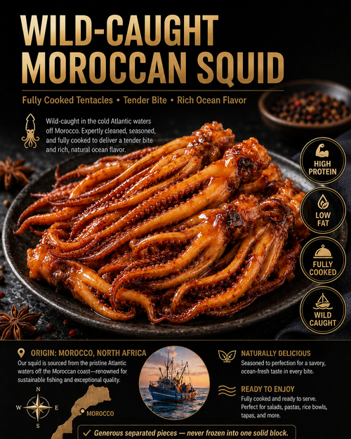 🦑BBQ Roasted Whole Squid Snack – Ready to Eat, Individually Wrapped-Yana