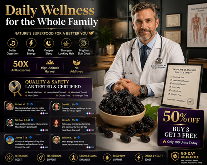 High-Altitude "King of Anthocyanins" Mulberries 🏔️✨-TOP1