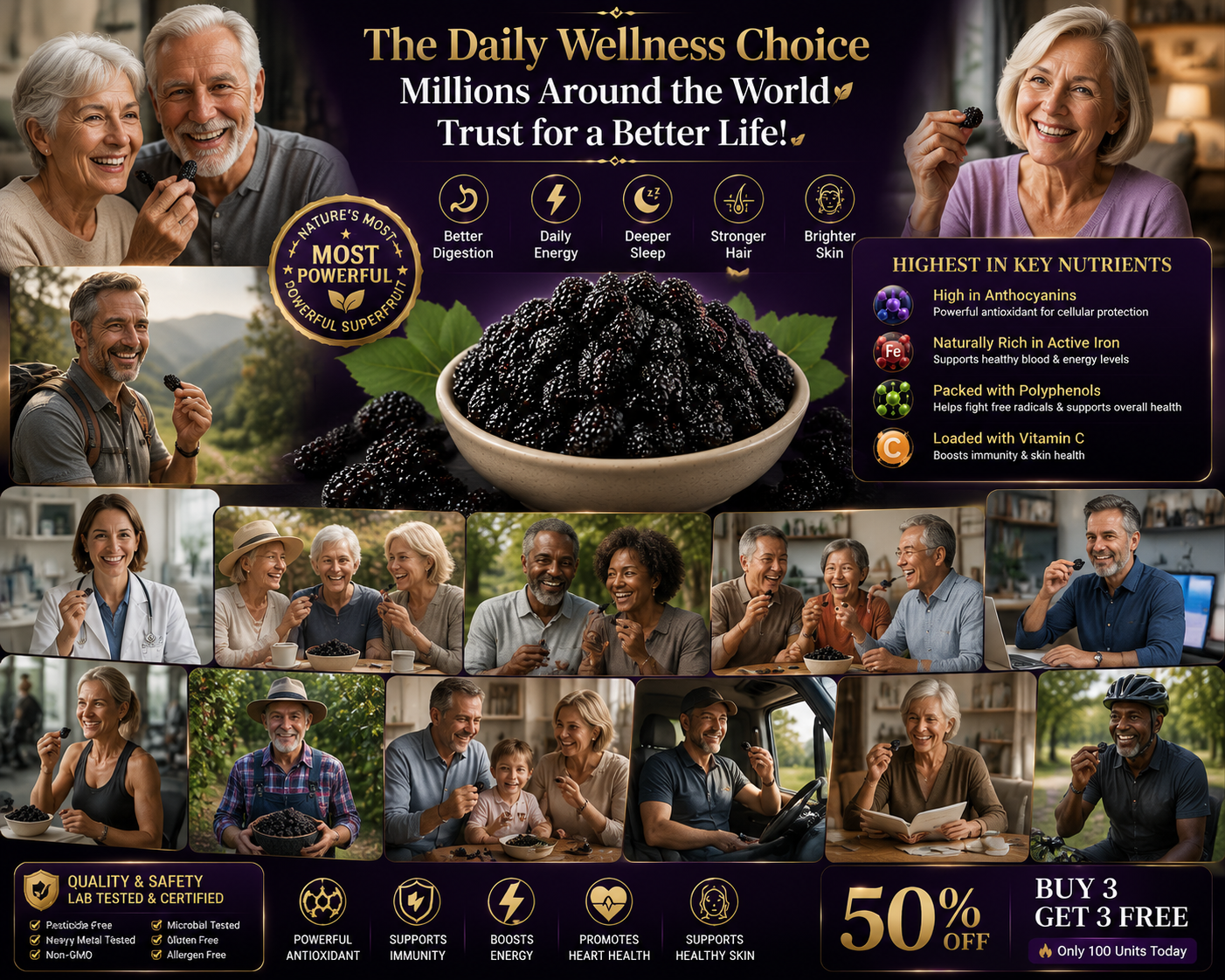 High-Altitude "King of Anthocyanins" Mulberries 🏔️✨-TOP1