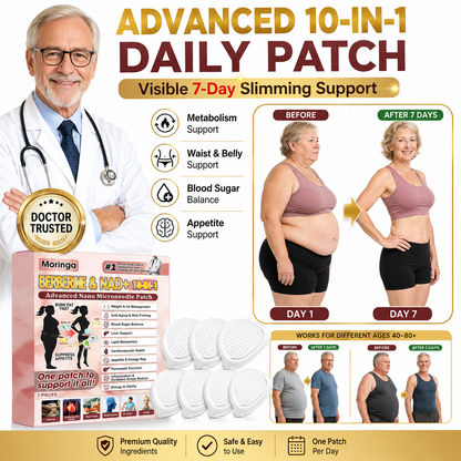 🌿 Moringa BERBERINE & NAD+ 10-IN-1 Daily Wellness Patch ✨ Metabolism, Craving & Waistline Support-TY